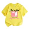 Crew Neck Short Sleeve 100% Cotton T-Shirt for Boys Girls, Just a Girl Who Loves Gymnastics Printed Casual Comfortable Tee for Daily Wear Gymnastics S