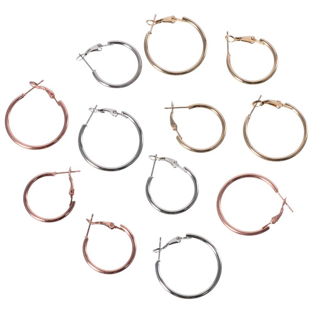 

60Pcs 0.9-1.1 Inch Jewelry Hoops Round Diy Earrings Supplies for Jewelry Making