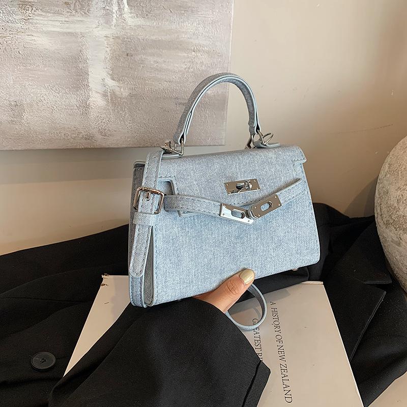 

Осень и зима новая мода джинсовый узор Kaibaoli портативная на плечо кроссбоди трендовая женская сумка светло-синий