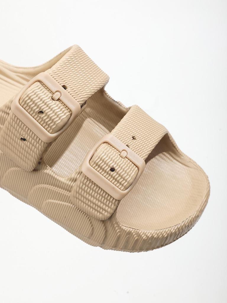 2026 Fashionable Thick-Soled EVA Sandals for Couples - Versatile Indoor/Outdoor Wear in Solid Colors