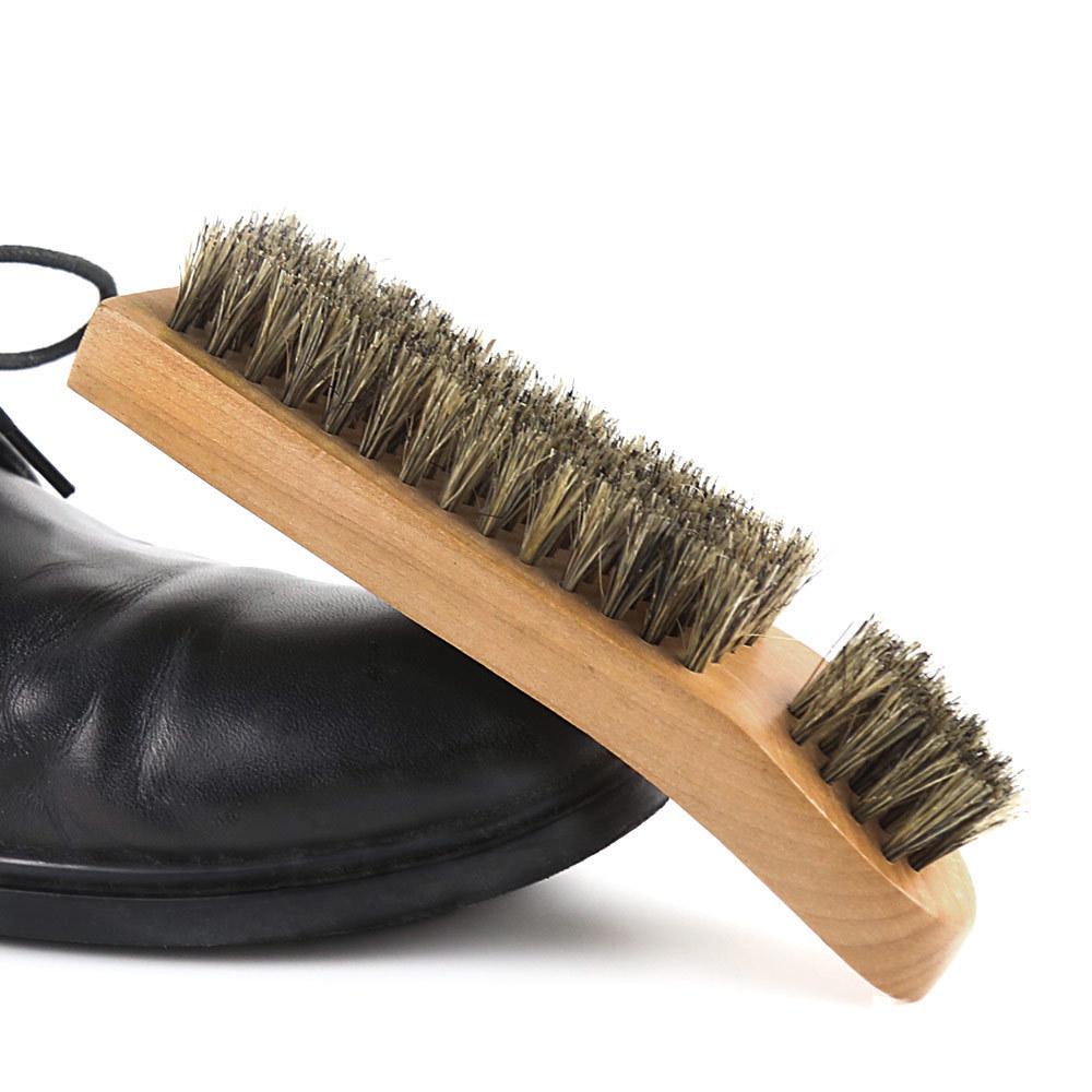 Hog Bristle Brush for Cleaning Suede and Leather Shoes