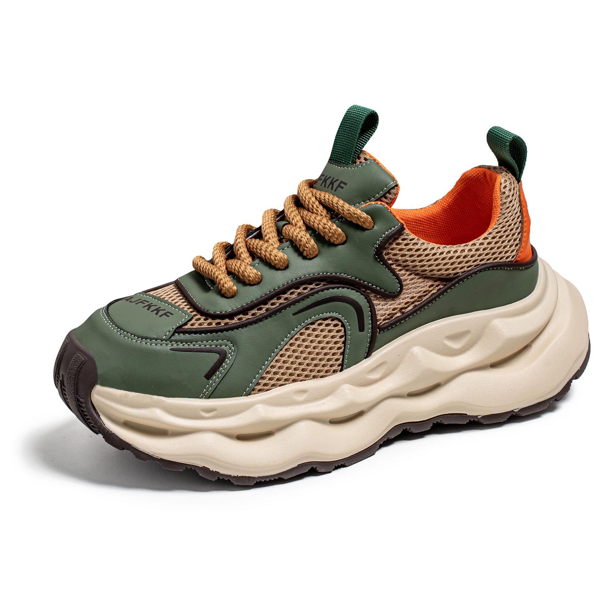 

Мужские кроссовки весна и лето новые сетчатые дышащие повседневные кроссовки на высокой платформе студенческие папины кроссовки мужская обувь 44