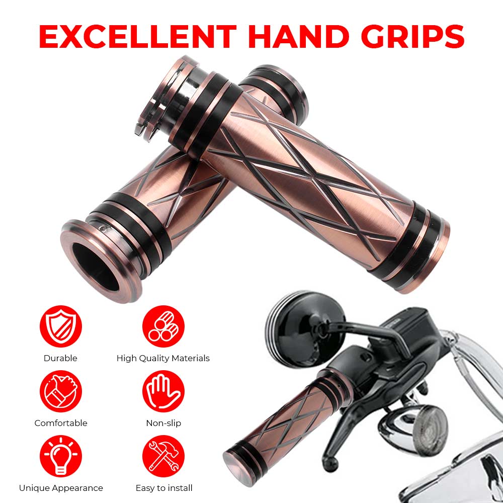 1 Pair Motorcycle Accessories Handlebar Grips 1"/25mm Hand Grips Aluminum For Harley 2002-2017 VRSC 1996-Later XL 2008-2013 XR