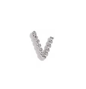 MamacitaSlay 316L Stainless Steel Mini Twisted 26 Initial Letters Charms DIY Necklace Bracelet Earrings Silver Color Accessories