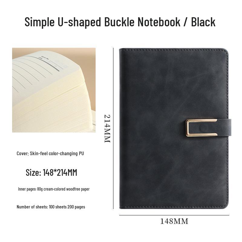 Custom Logo A5 Faux Leather Notebook Gift Set: Business Diary & Meeting Planner