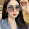 Fashion Design Oversized Square Sunglasses Gradient Lens Round Face Fit Gradient Sun Glasses UV400 Eyewear for Women & Men