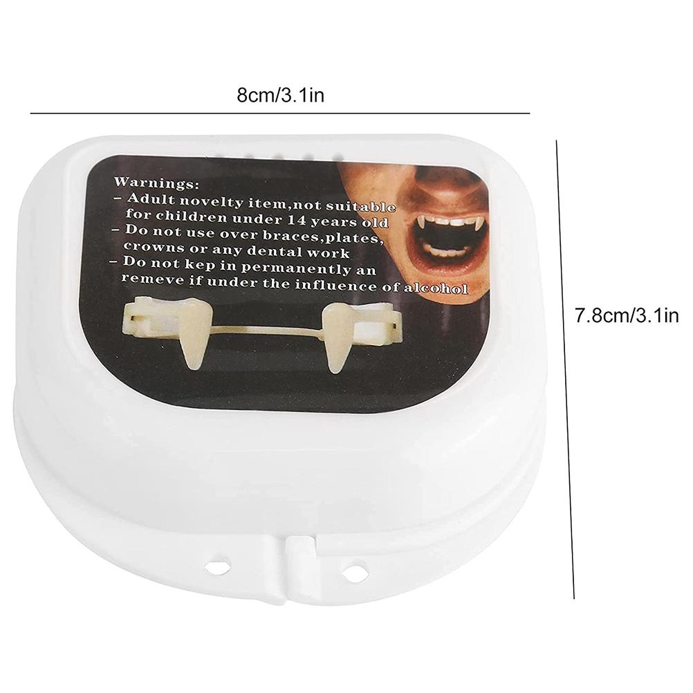 Halloweenské zuby zatahovací silikonové tesáky protézy Cosplay rekvizity