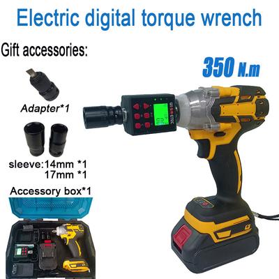 350N.m Cordless Electric Impact Wrench Brushless Torque Wrench Hand Drill Socket Auto Repair Tool Gift Connector Accessory Box