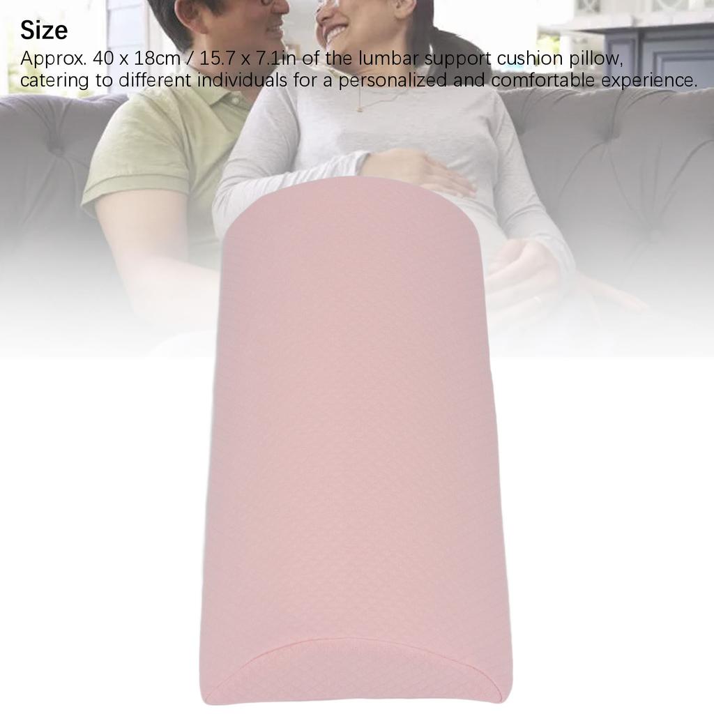 Lumbar Support Pillow for Sleeping Ergonomic Comfortable Soft Lower Back Pillow Cushion Pink