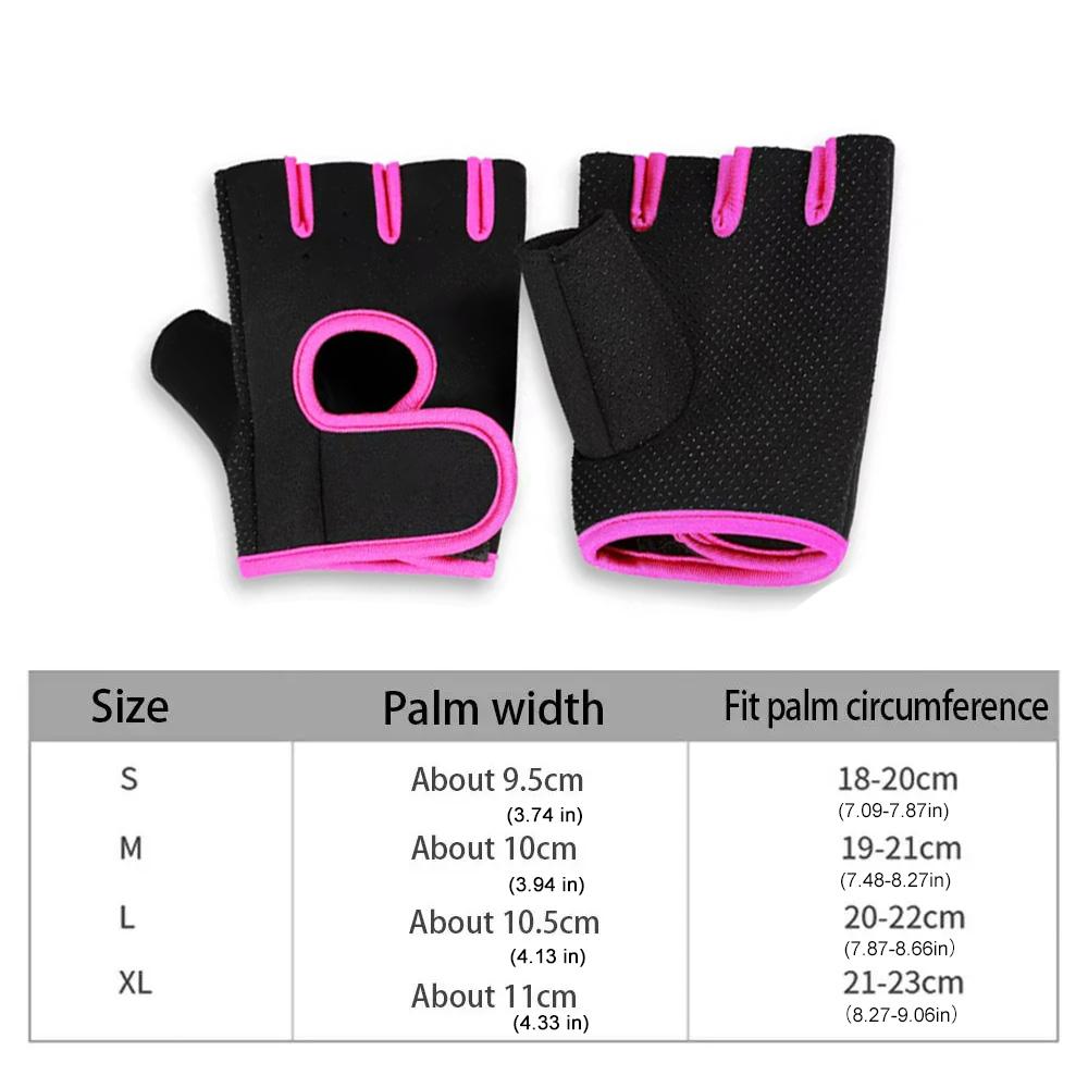 Women Men Fitness Gym Gloves Weightlifting Gloves Half Finger Breathable Non-slip Gel Pad Bodybuilding Training Dumbbells Gloves 6