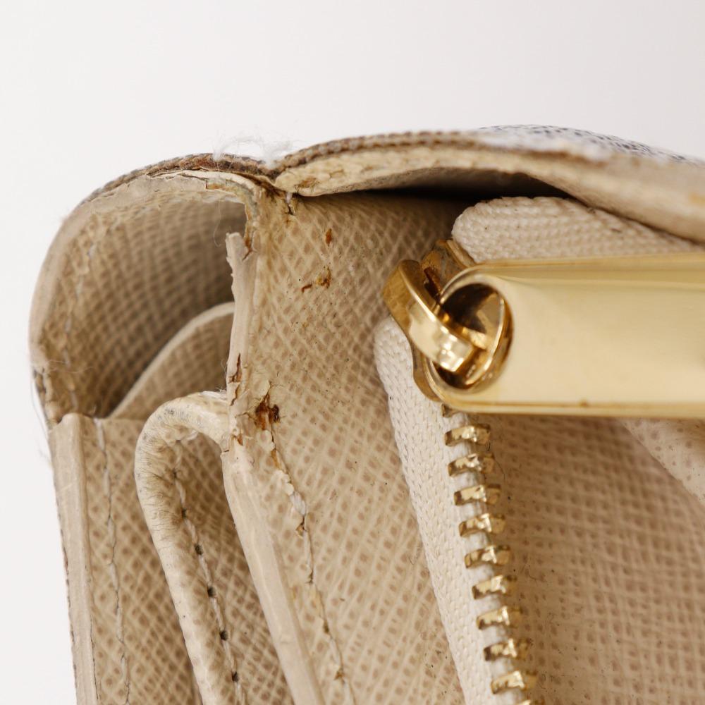 LOUIS VUITTON Portefeiulle Joy Bi-Fold Wallet N60030 Damier Azur Canvas Women Used