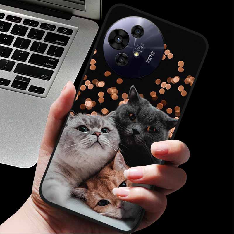 Per custodia TCL 50 Pro NxtPaper / 50 NxtPaper Custodie Cover Posteriore Protettiva in Silicone con Animali alla Moda Per Custodia Telefono 50 Pro NxtPaper 5G Capa