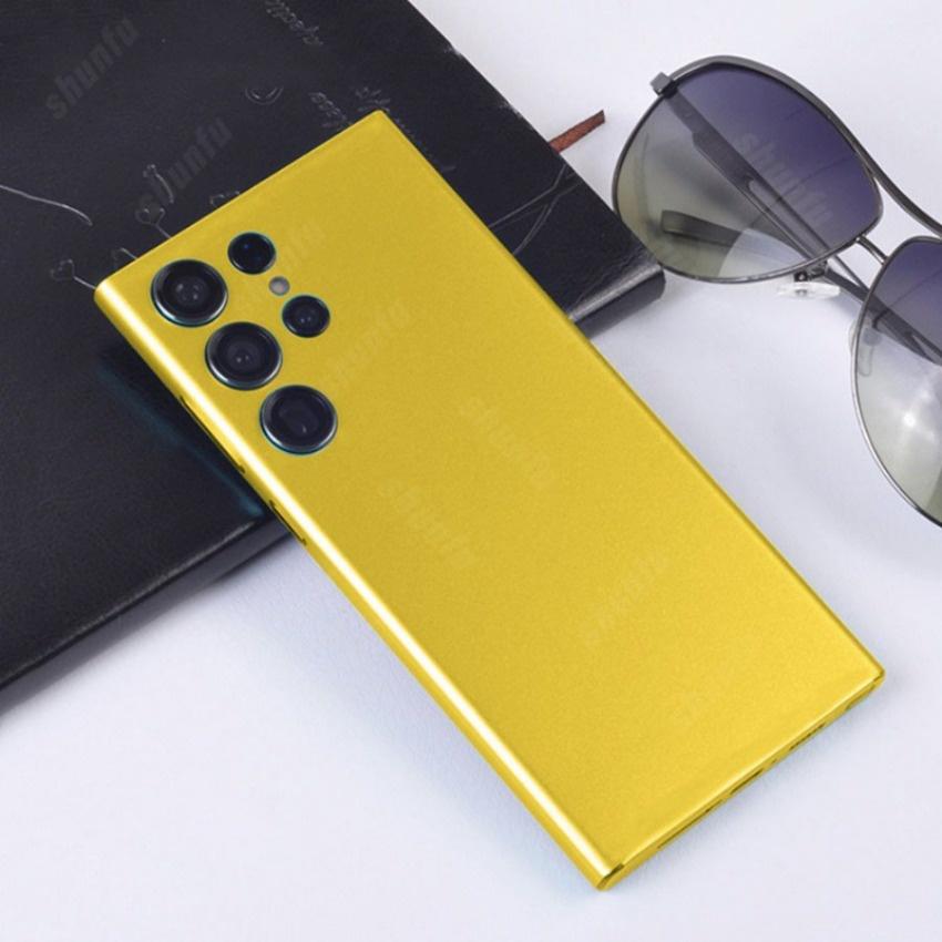 

Samsung Galaxy S24 Ultra Premium Наклейка цвета кожи Защитная пленка для экрана против царапин Пленка на заднюю панель S24 Ultra золотой
