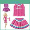 Barbie Film Fialové Polyesterové Vlákno Cosplay Šaty Pro Děti Velikosti)