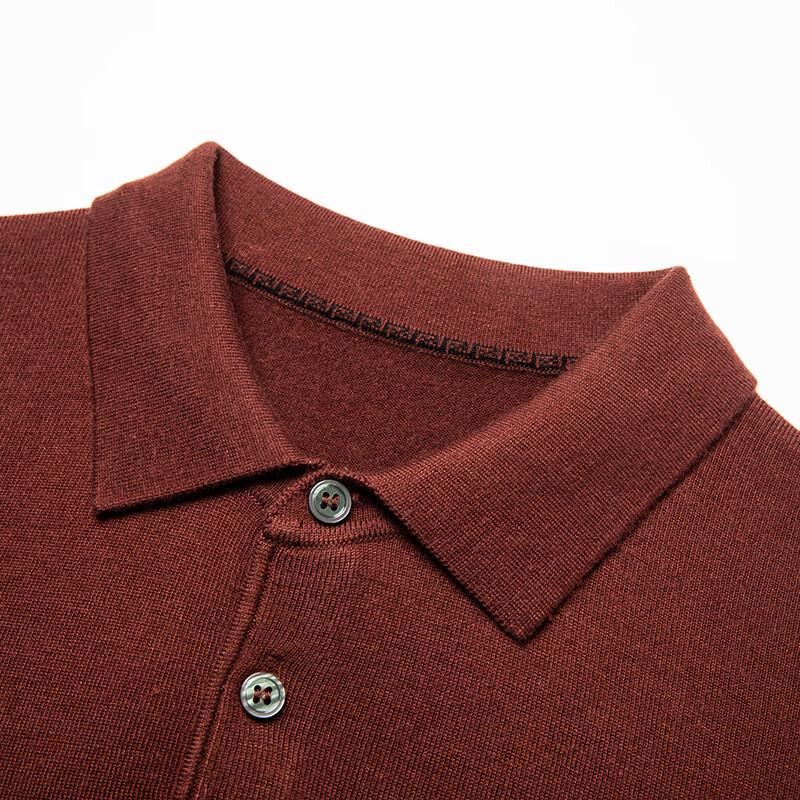 Men's Silk Wool Blend Knitted Polo Shirt