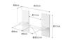 Yamazaki Magnetic Dispenser W25 x D8 x Floating Easy 5730 Holder, 3-Row, White, Approx. H17cm, Tower, Storage, Installation,