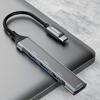 Dudao 6.3cm USB-C Hub (4-in-1) with 4x USB-A Ports (3x USB2.0 / 1x USB3.0) - Black (Model A16T)