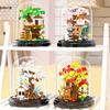 DIY Vier Jahreszeiten Blumenarrangement Staubschutz Kirschtraum Baum Baumhaus Zimmerpflanzen Gärten Bausteine Modell Kinder Sets Bausätze Spielzeug