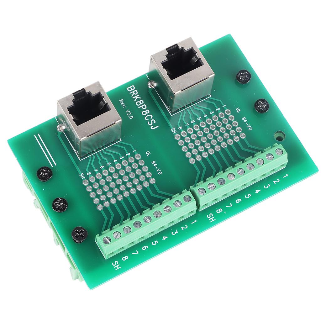 Ethernet Connector Breakout Board Fast Transmission DIN Rail Mount RJ45 M2 Terminal Block