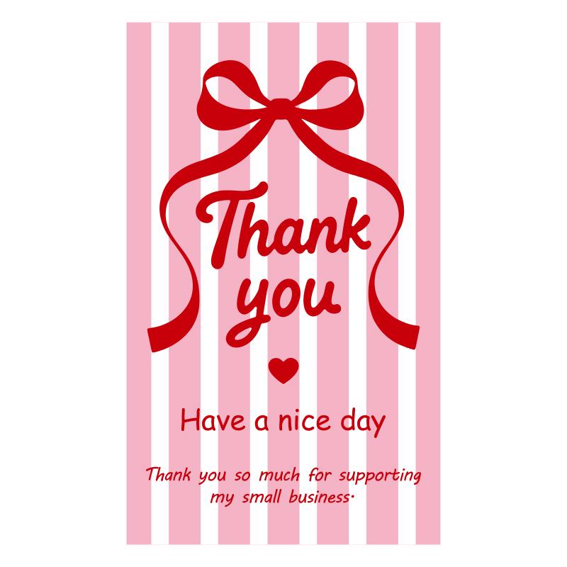 In-Stock Rectangular Thank You Stickers for Airplane Box Sealing, Gift Box Packaging, Decorative Coated Paper, Self-Adhesive.
