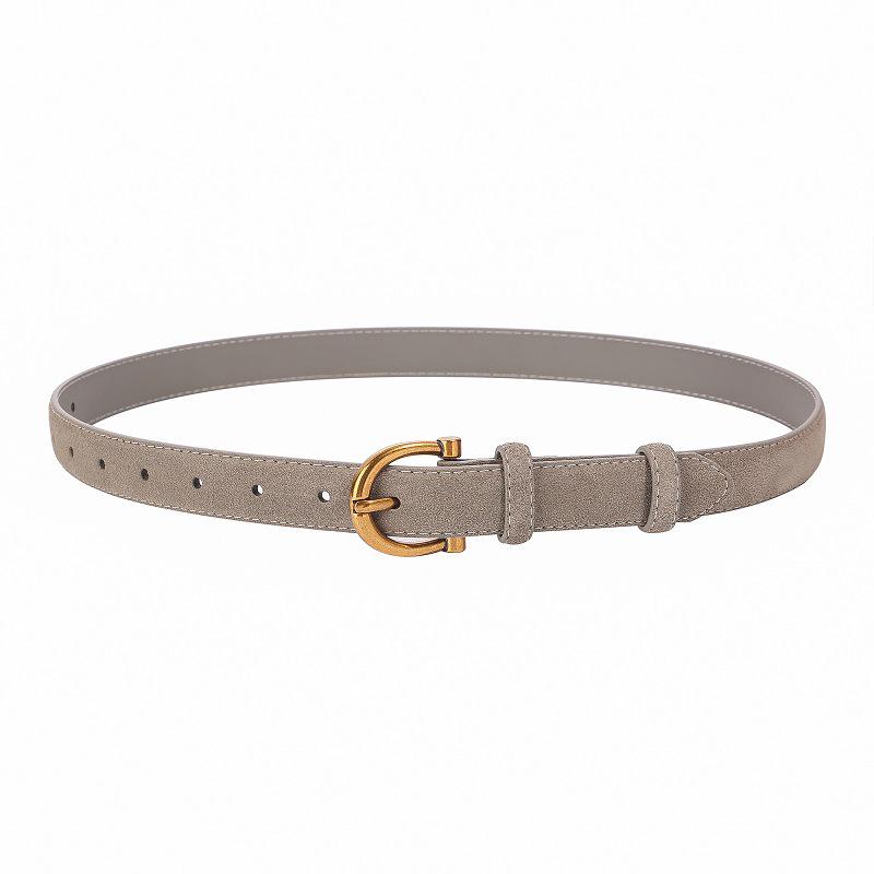 Women's Spring Style Genuine Leather Suede Belt - Versatile, Fashionable, Casual