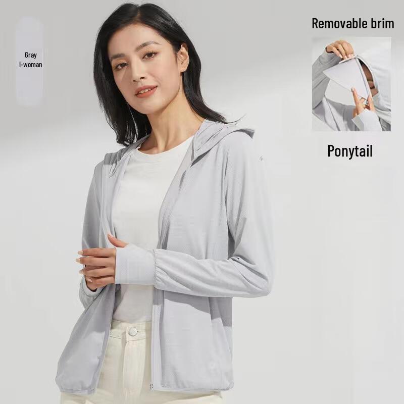 

WEZHO Women s Ice Silk Sun Protection Jacket with Detachable Face Cover