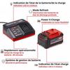 Einhell starter kit 5,2 ah pxc (lithium-ion, 18v, 1 chargeur + 1 batteries 5,2 ah)