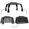 Vidaxl Gazebo With Double Roof and Netting Around, Anthracite, 2.93X2.93 M
