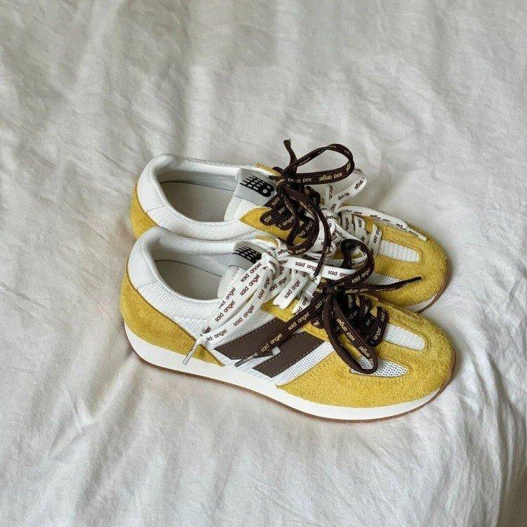 

Версия из коровьей кожи~ универсальные трендовые повседневные туфли 2025 весна новые мягкая подошва сочетание цветов немецкие тренировочные туфли универсальные повседневные кеды 35