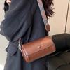 Retro Small Bag Women's Bag Niche 2025 New Fashion Versatile Broadband Shoulder Explosion Cylinder Bag Messenger Bag
