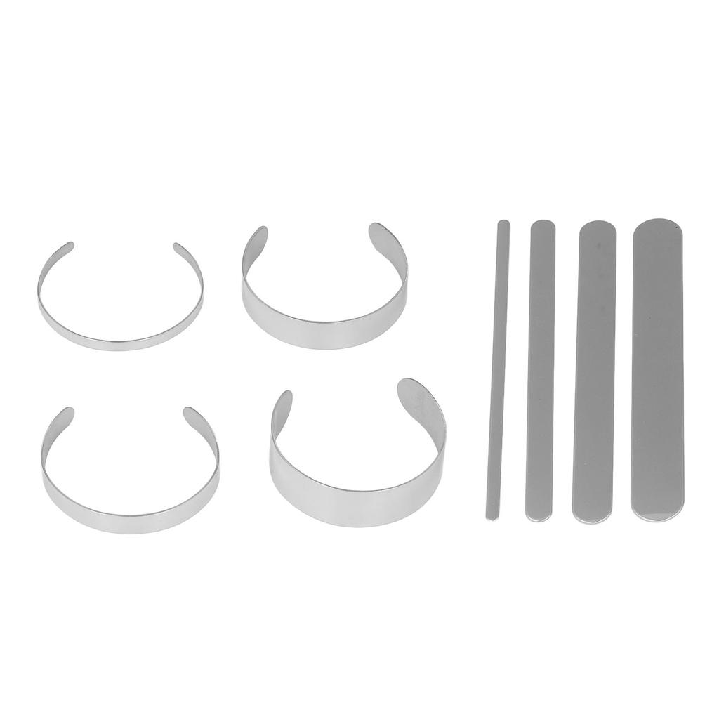 16 Pcs Bracelet Blank Adjustable DIY Openings 304 Stainless Steel Cuff Bangle Blank Bracelet Bending Bar
