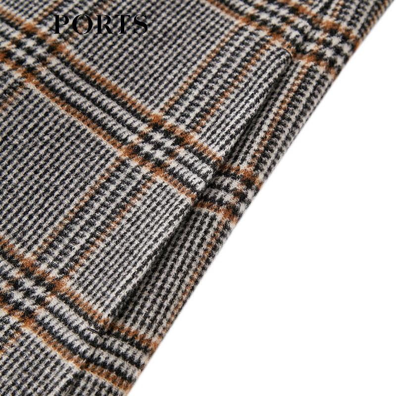 PORTS Women's Autumn/Winter Wool Cashmere Mid-Length Coat