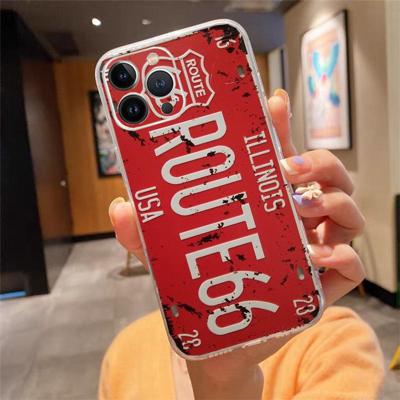 Phone Case For Iphone 17 Pro Max Air 16 15 14 13 Pro Max 15 16 Pro 15Plus License Plate Number Car