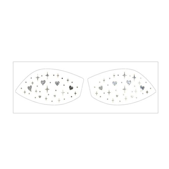 Metallic Eye Tattoo Stickers, Waterproof Temporary Freckle Decals, Sparkling Foil Eye Makeup for Festival Party, Glitter Face Art