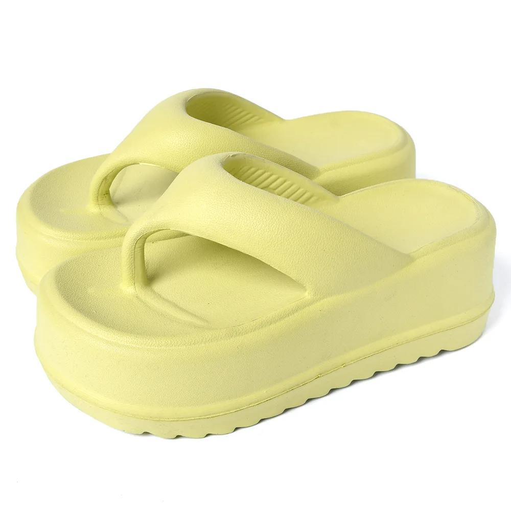 Fashion Crestar Women Summer Platform Flats Slippers Girls Fashion Thick Sole Non-slip Flip-flops Eva Comfort Beach Sandals House Slides