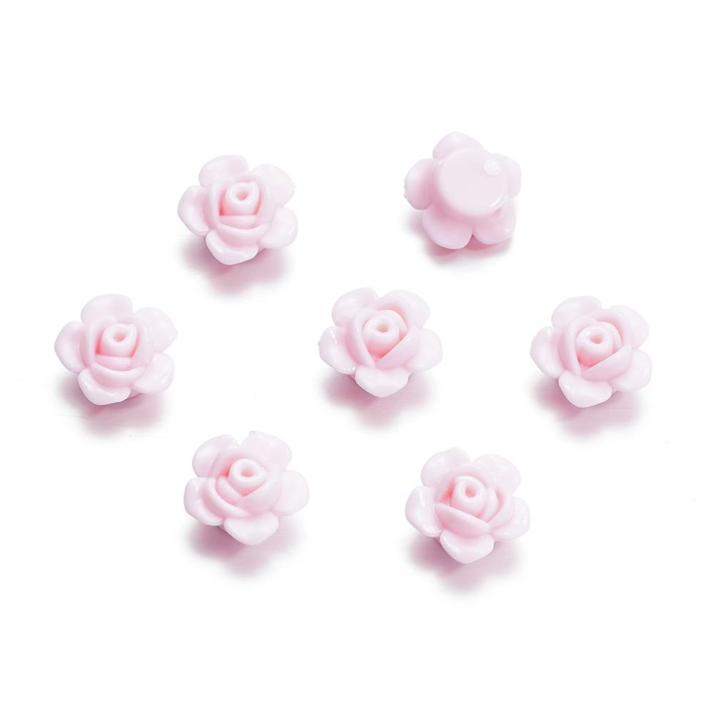 40Pcs/Lot 7.5*12.5*12.7mm Acrylic Small Flower Loose Spacer Beads for DIY Jewelry Making Necklace Bracelet Findings Accessories