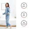 Autumn Winter Thickened Warm Set Coral Velvet Pajamas Long Trousers Fashion Casual Pink Long-Sleeved Loungewear Outside Solid