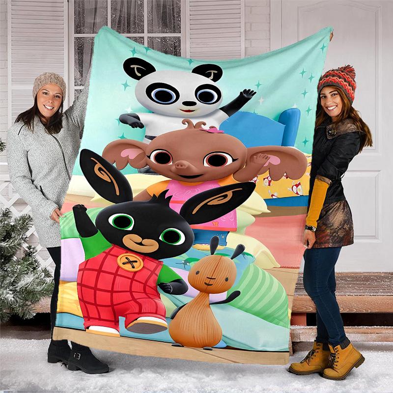 Bing printed throw blanket—lightweight,soft,warm;versatile blanket for all seasons—perfect as &air-conditioning throw,nap blanket