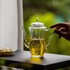 Glass Teapot with Amber Handle