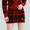 HENRY STUART Women'S Tartan Check Knit Skirt Red