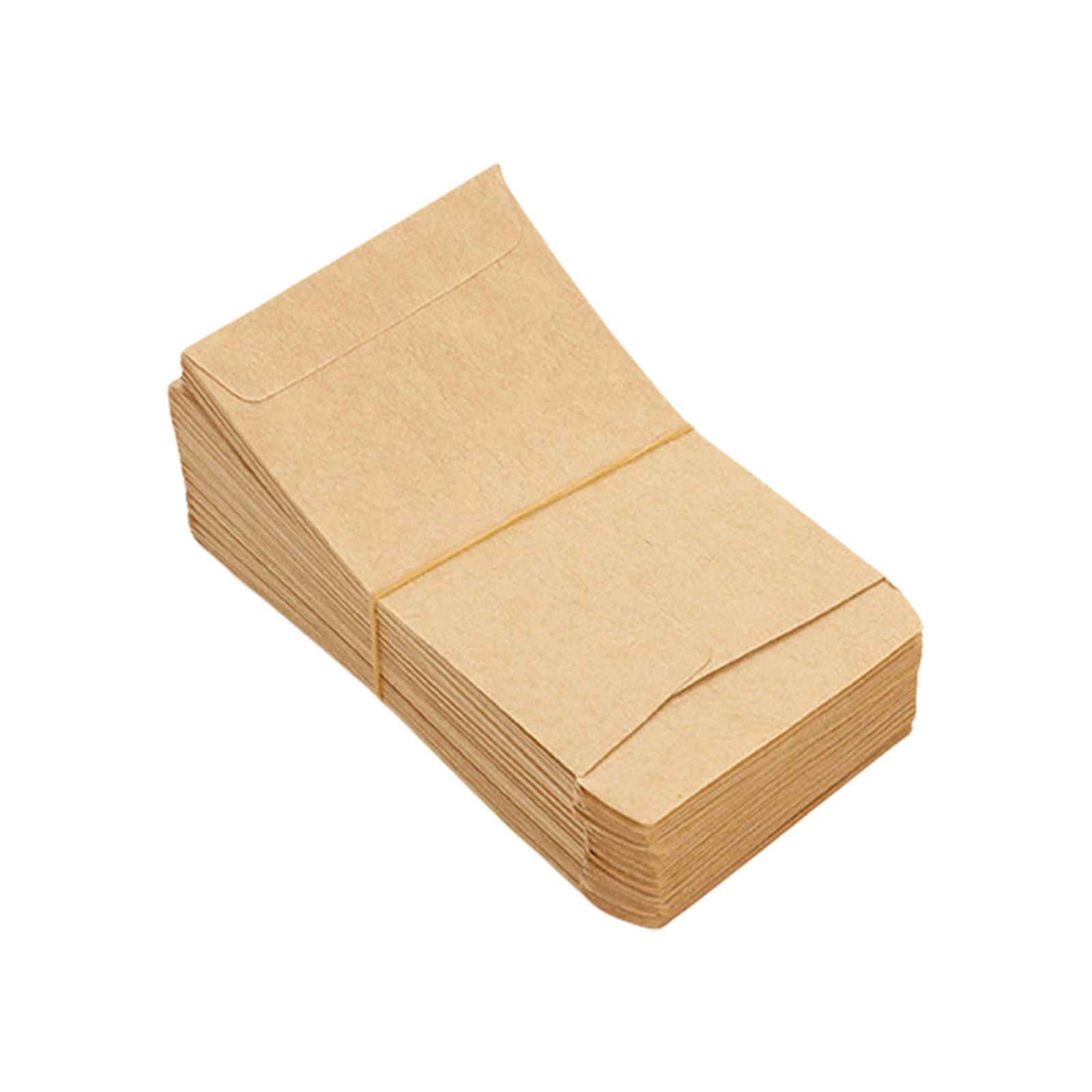 

100pcs Miniature Brown Kraft Paper Bags Storage Container Coin Envelopes Jewelry Small Item Packaging Pouches