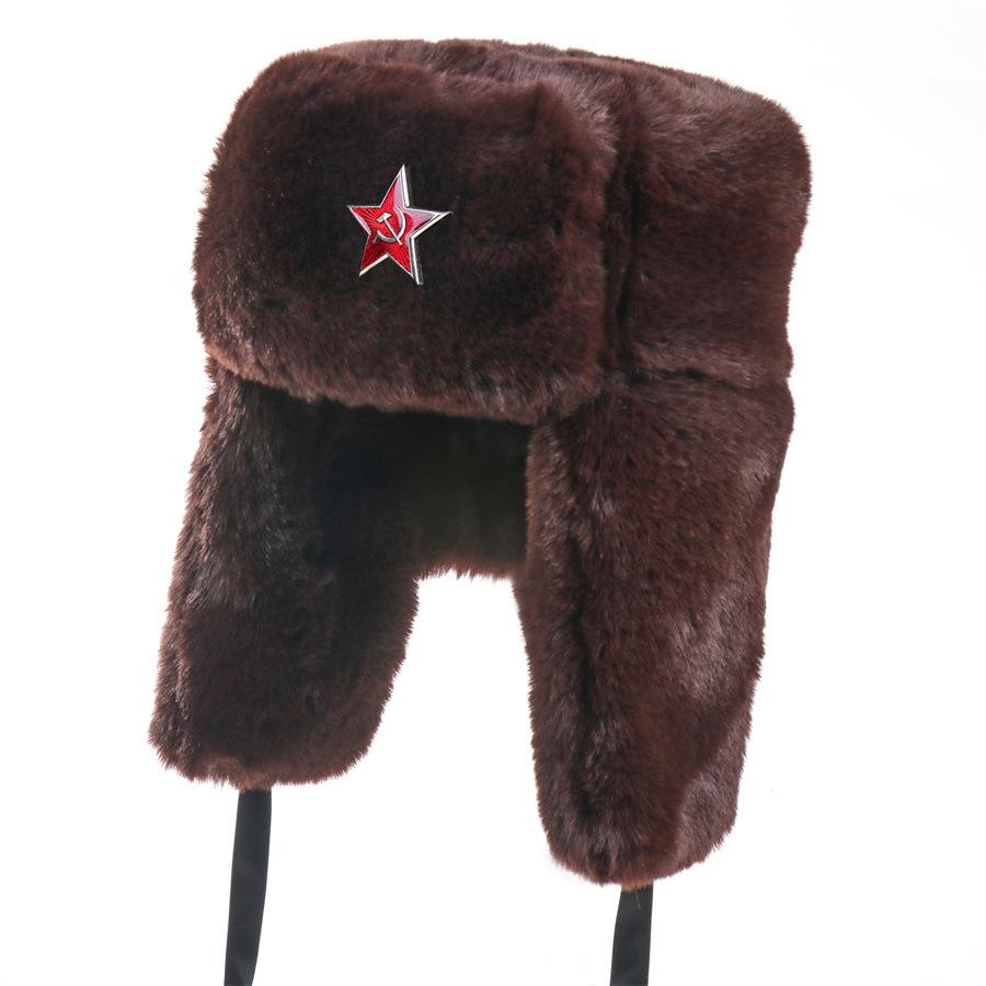 Outdoor Cold-proof Wig Hat, Piled and Thickened Winter Warm Ear Protection Cotton Hat
