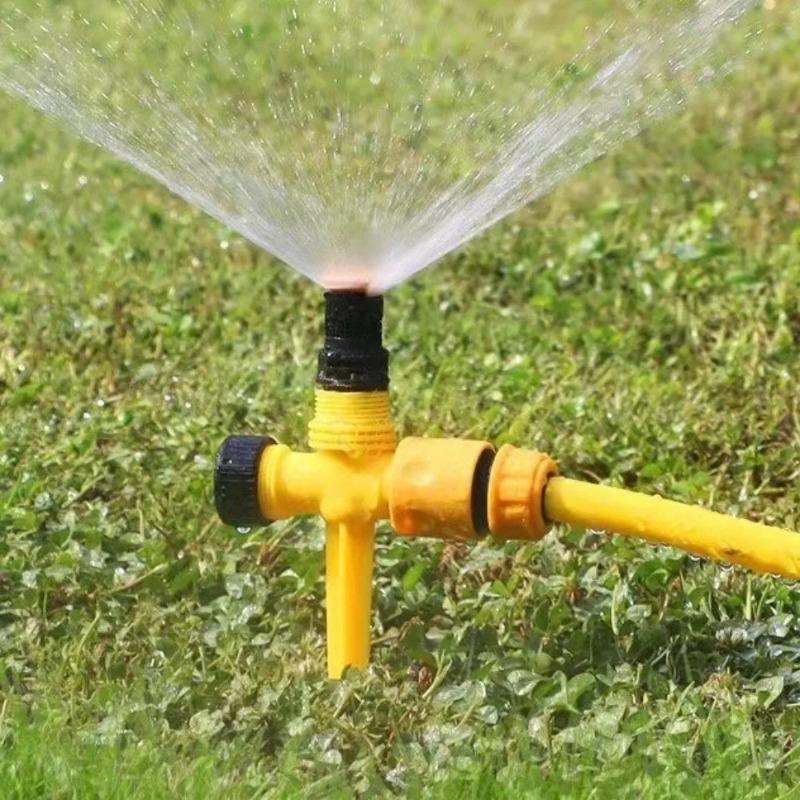3Pcs 360° Rotation Automatic Lawn Sprinkler Adjustable Nozzle Corrosion Resistant Garden Watering System Buried Plug Irrigation Tool