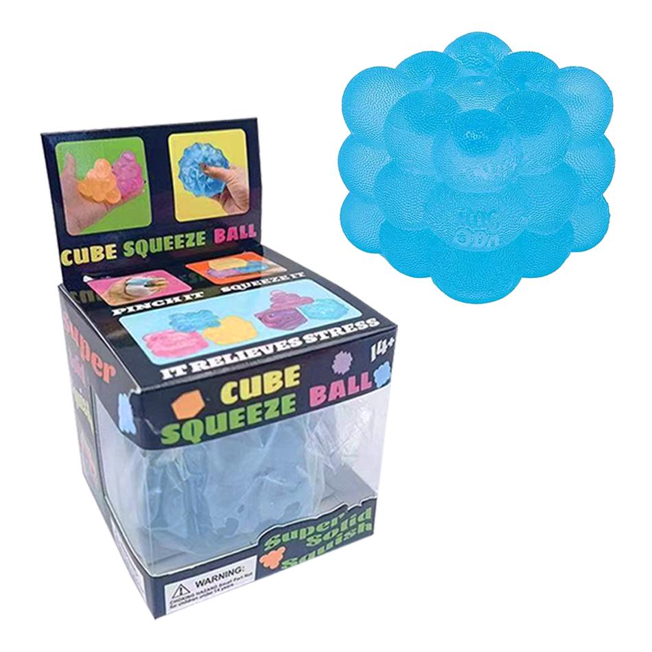 Colorful New three-dimensional candy kneading music adult kids Stress Relief Squeeze sensory Toys Decompression Simulation Cube