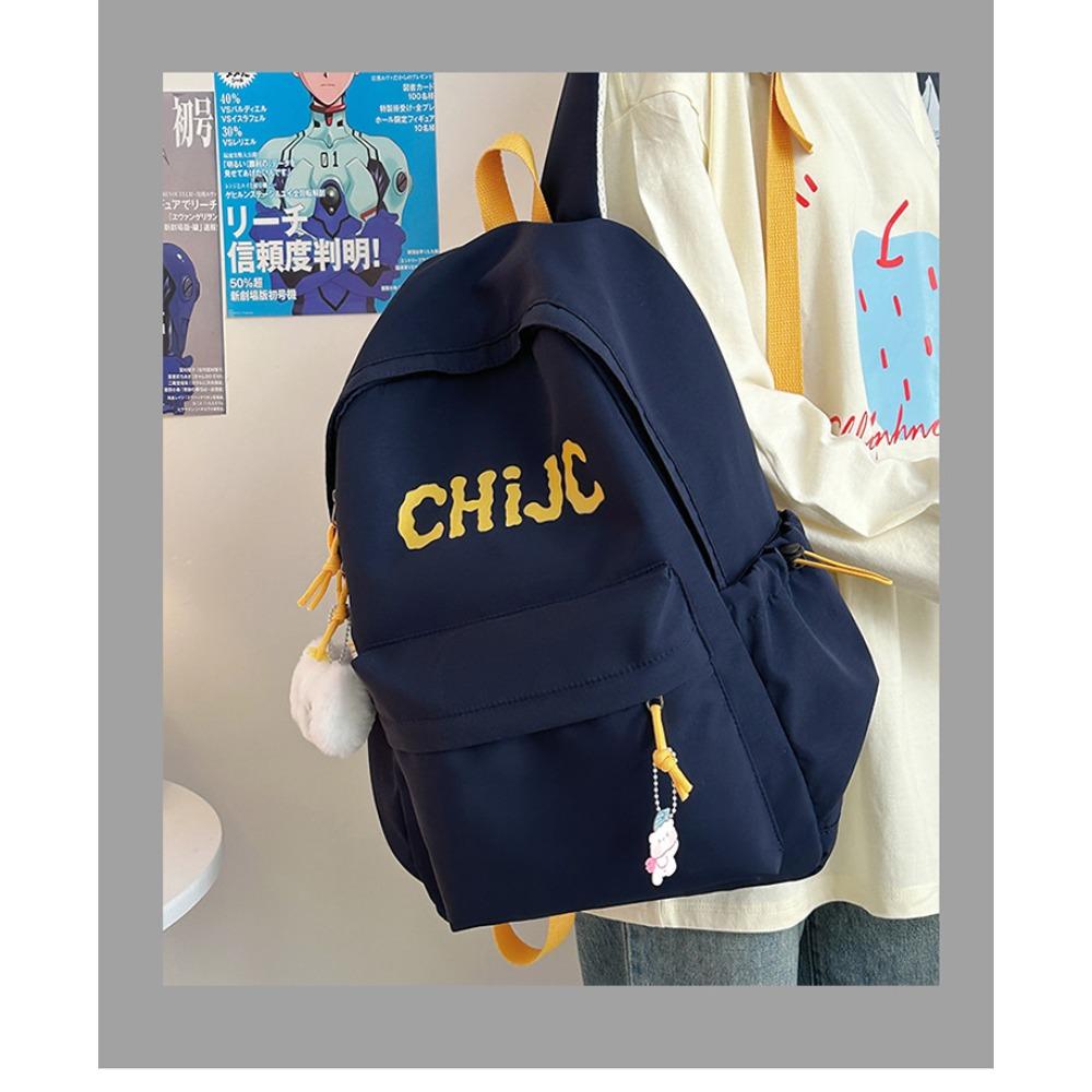 The New Letter Trendy and Cool Student Schoolbag Is Light and Large-capacity, and the Simple Backpack for Junior High School Students