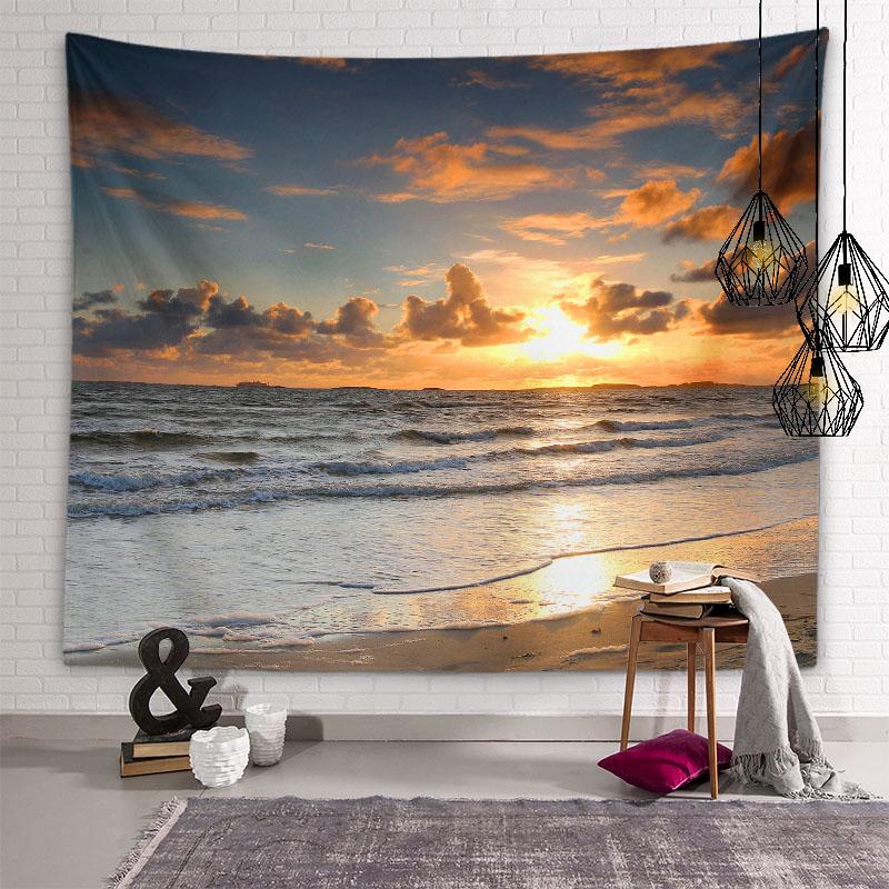 

Закат, сумерки, закат, пейзаж, гобелен, очаровательный пейзаж, настенный художественный гобелен, гостиная, спальня, эстетика комнаты, украшение дома 100X75CM