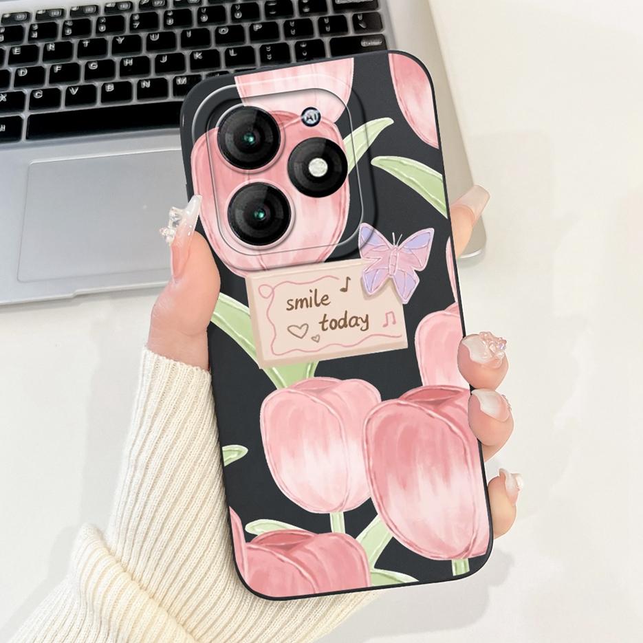 For Itel A70 Case A665L Cute Panda Cartoon Cover Soft Silicone Shockproof Phone Case Fopr Itel A70 A 70 ItelA70 Back Cover Shell