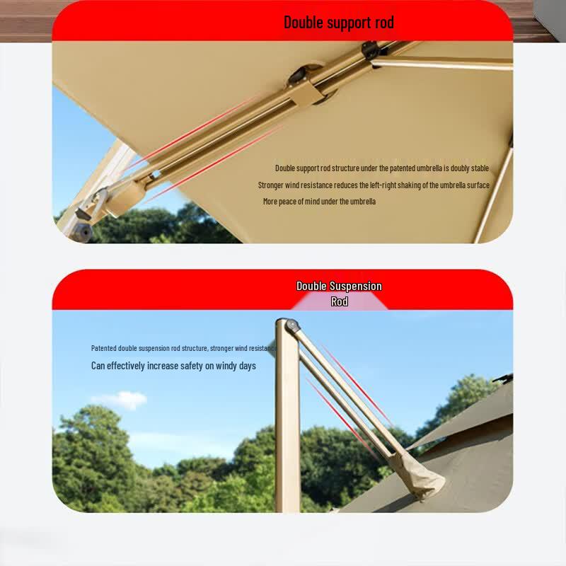 3-Meter Square Outdoor Patio Umbrella