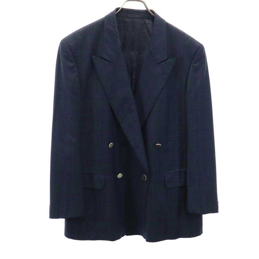 Lanvin 90s Wool Old Long Sleeve Tailored Jacket ST48-55 Navy System Men's Used