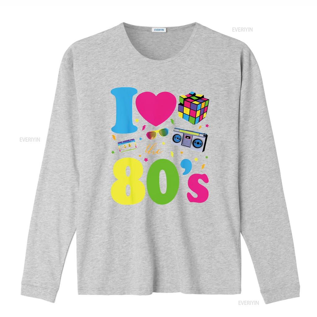 I Love The 80S T Shirt Clothes For Women vintage Washed Comfortable designer clothes fashion Slightly Breathable Unisex Casual